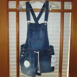 Wallflower Denim Shortalls Bibs Women's M Soft & Comfy NEW Tomboy Jogger